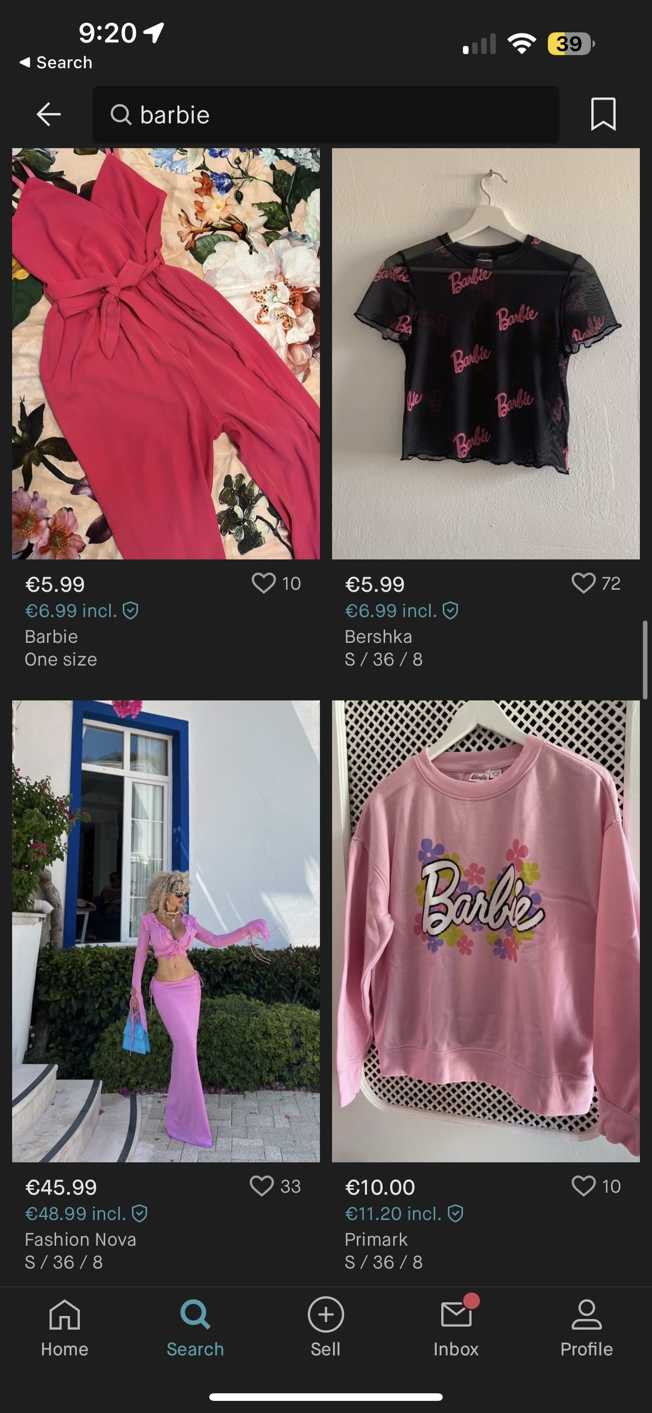 Barbie clothes shopping